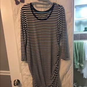 Nautical striped maternity dress