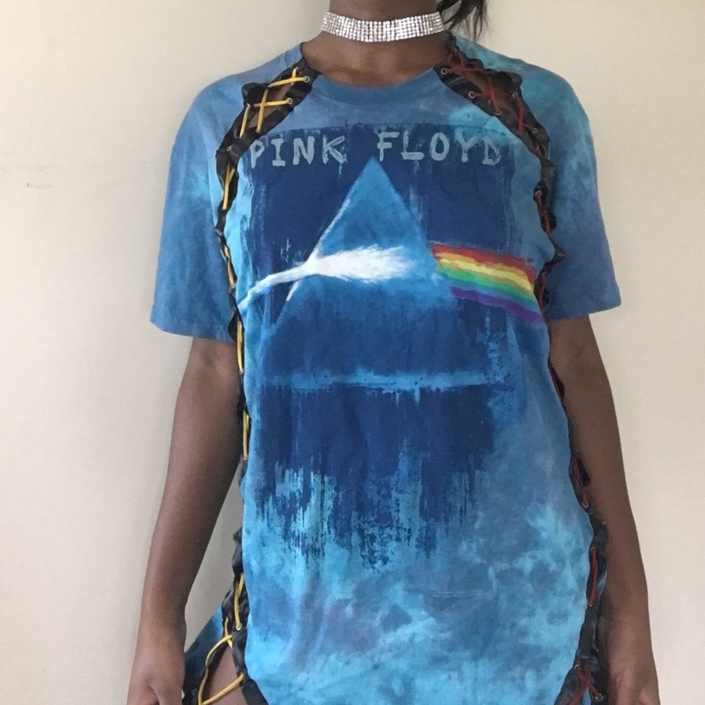 "The Aura" Pink Floyd Reconstructed Oversized Tee
