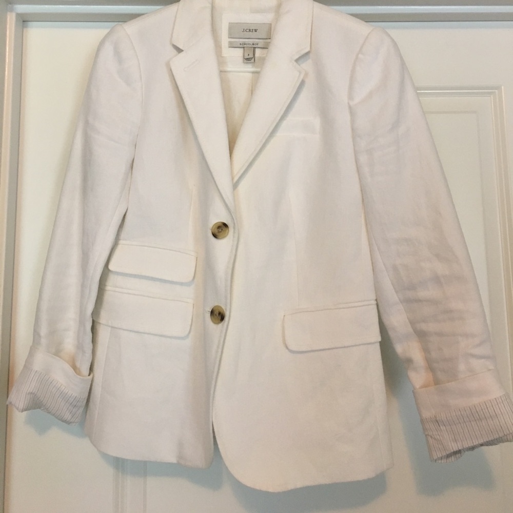 White J. Crew Schoolboy Blazer