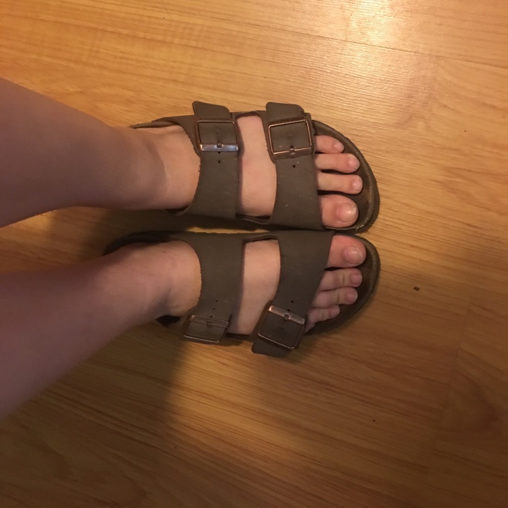 Roughly worn Birkenstocks