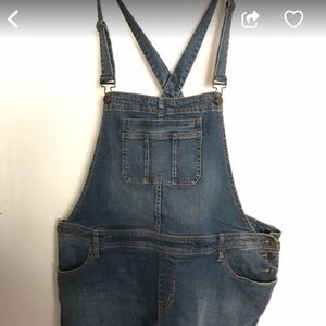 Overall jean shorts from Torrid