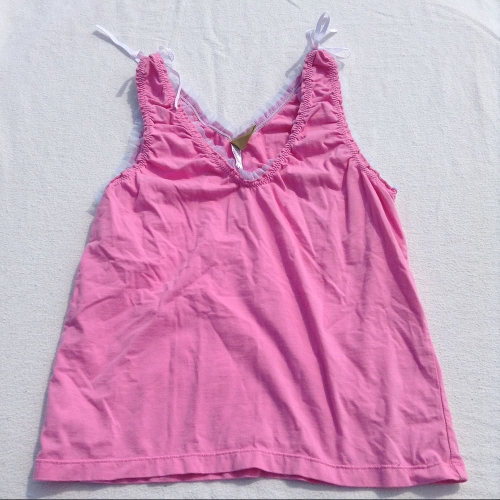 Vintage Frilly Pink Tank Top