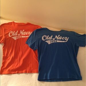Two Old Navy logo Tshirts