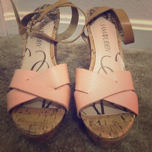 Sam&Libby color block wedge heel