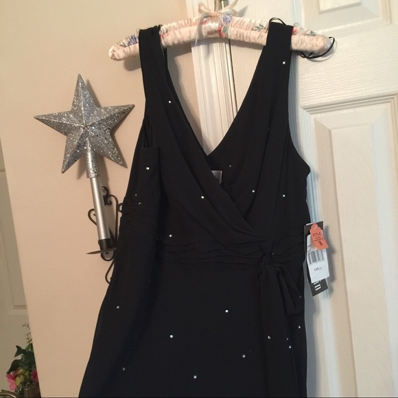 Sheri Martin Dressy Black Flowing Asymmetrical NWT - Picture 3 of 6