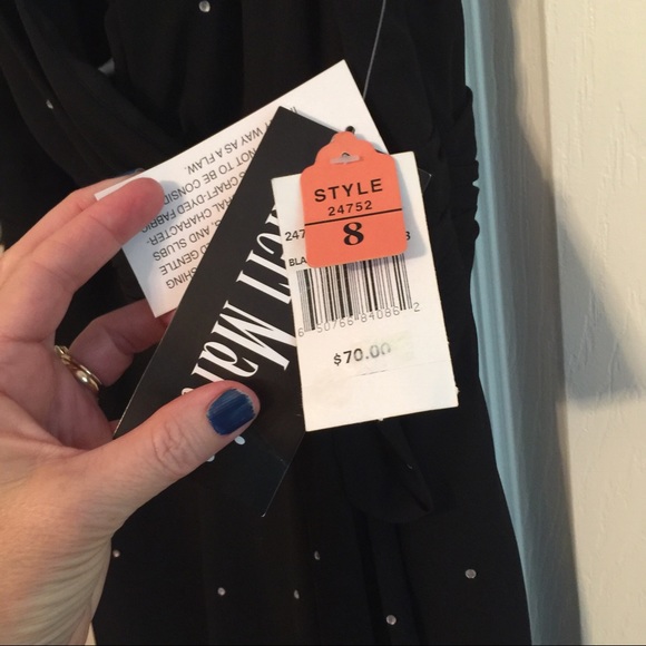 Sheri Martin Dressy Black Flowing Asymmetrical NWT - Picture 6 of 6