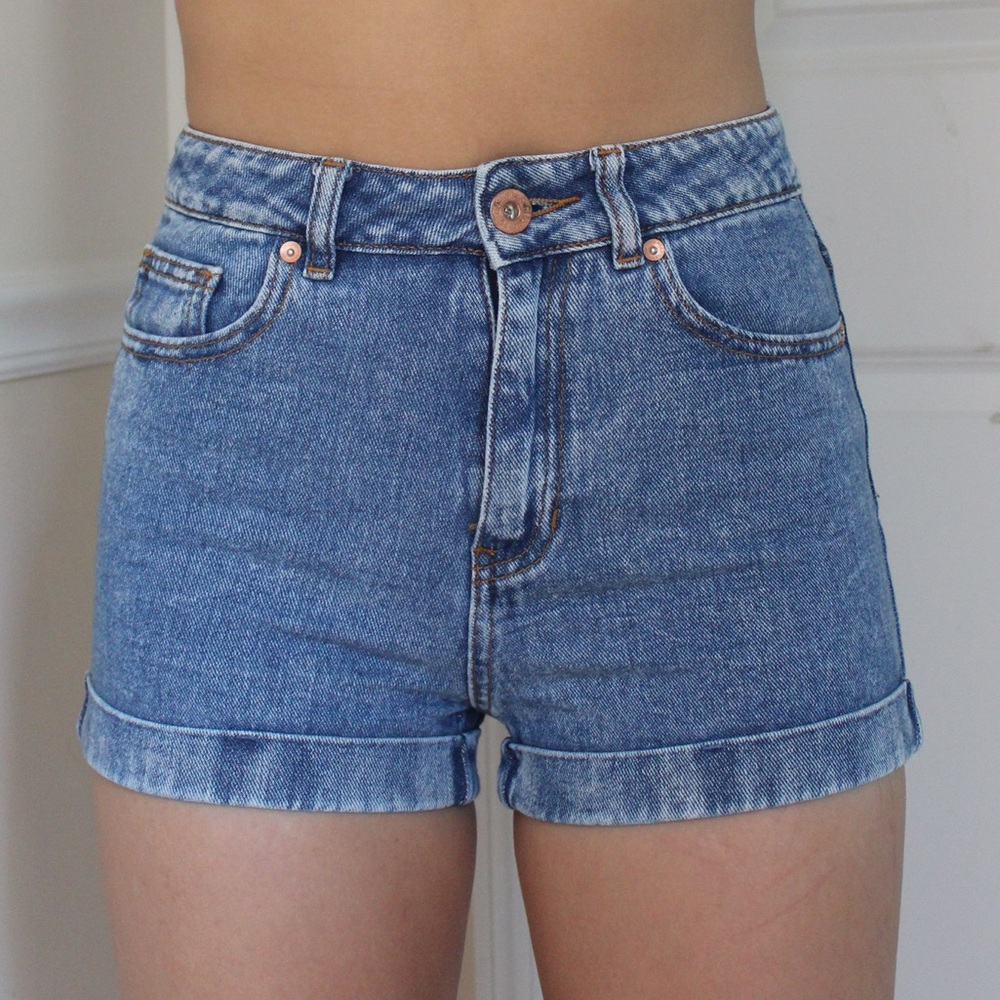 PACSUN High Waisted Mom Jean Shorts