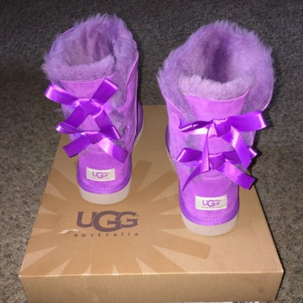 Purple UGG Bailey Bows