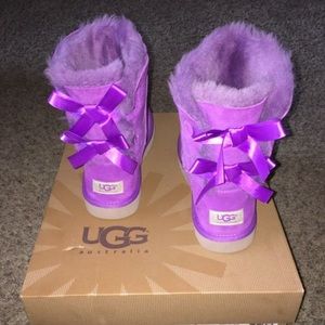 Purple UGG Bailey Bows