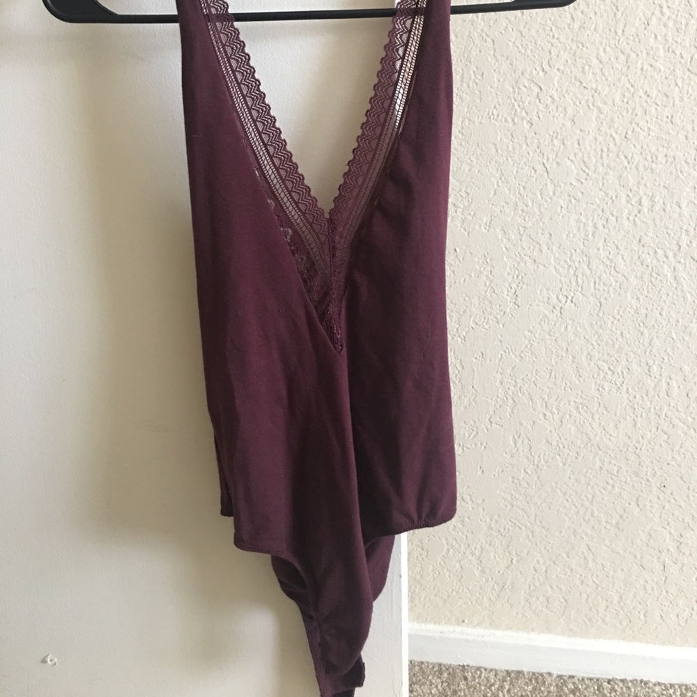Gorgeous burgundy bodysuit, worn twice, so comfy!