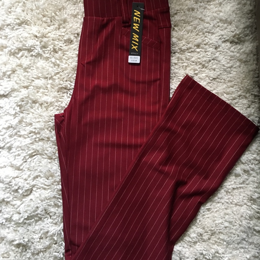 Red Pinstriped Pants