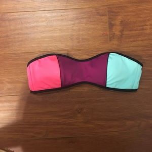 NWOT PINK Strapless Bandeau Bathing Suit Top