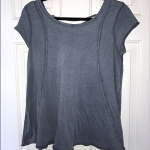 Dark Blue Tied Back T-Shirt