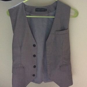 Grey dressy vest