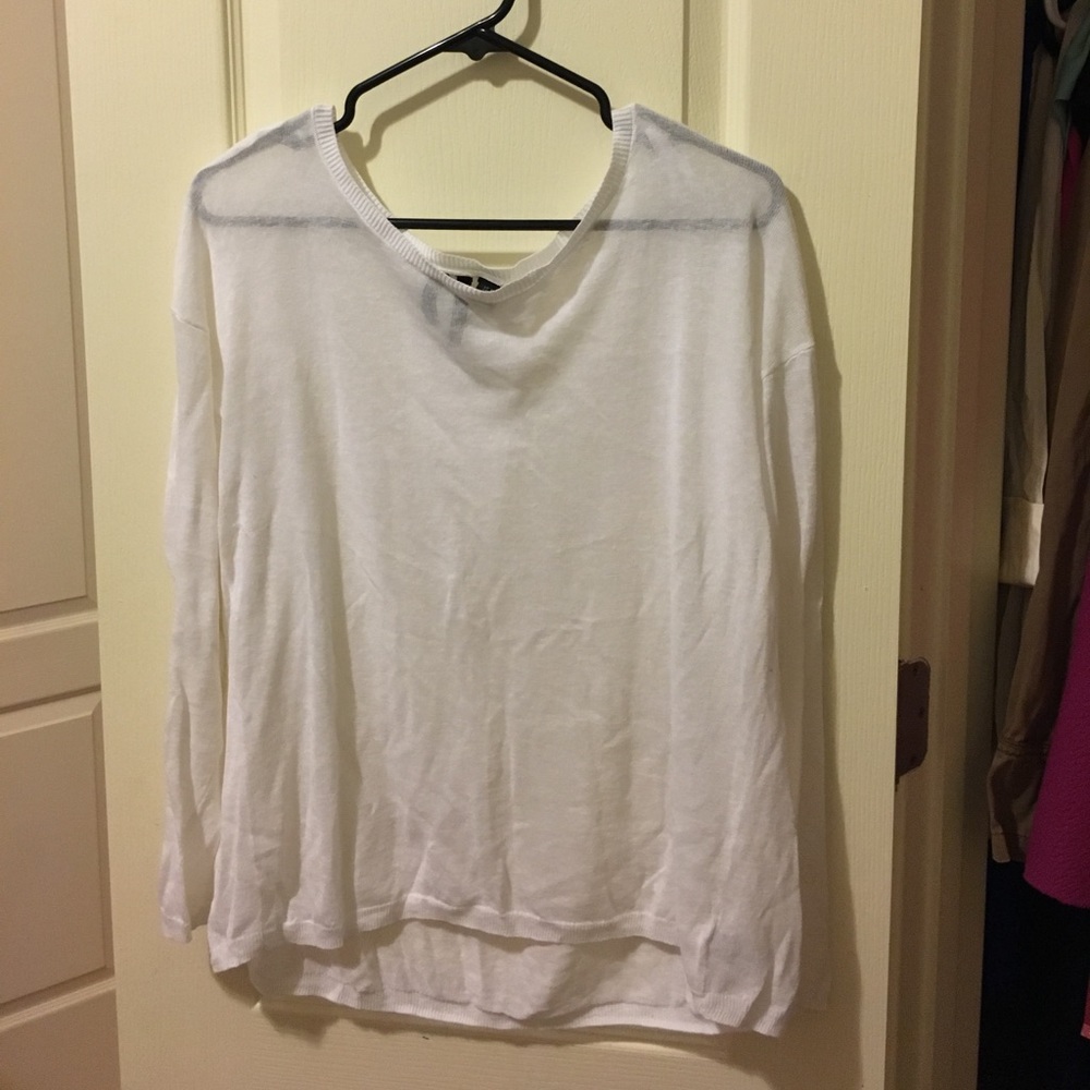 Cynthia Rowley White lightweight sweater size L