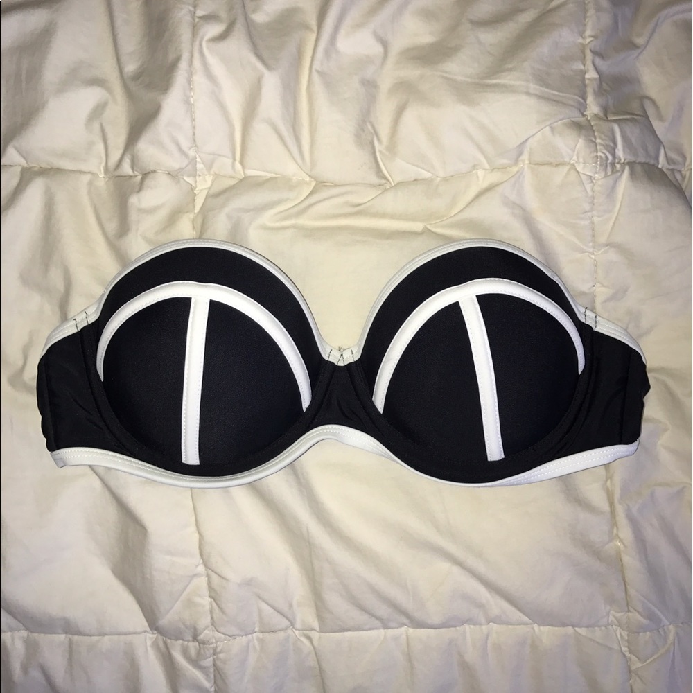 Black and White Bikini Top