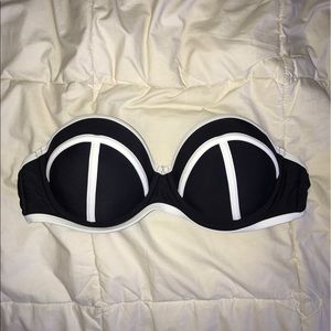 Black and White Bikini Top