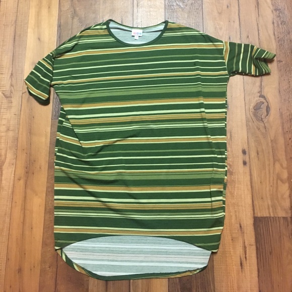 LuLaRoe Tops - {LulaRoe} Green Striped Irma