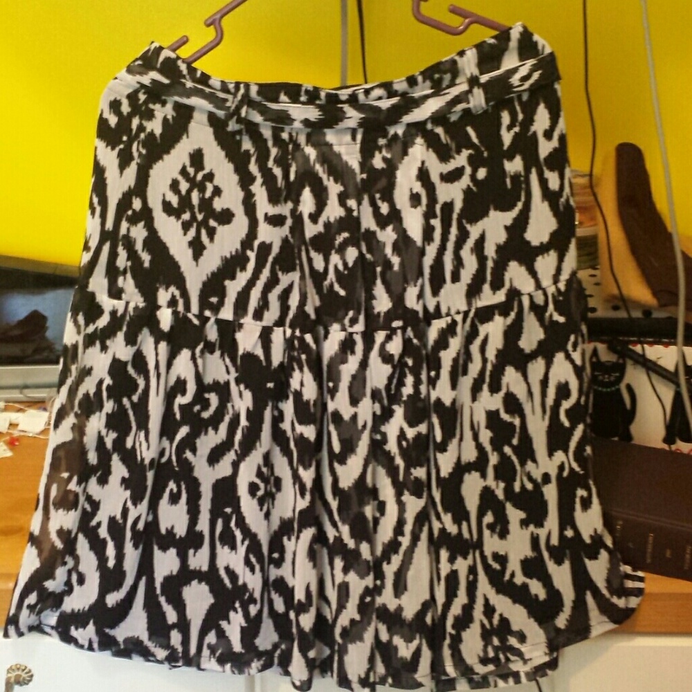 Sheer skirt with slip