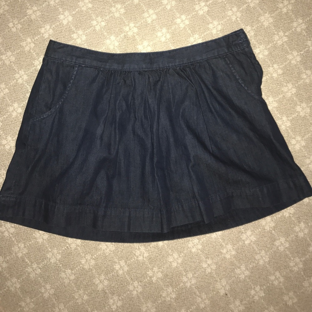 navy/denim skirt