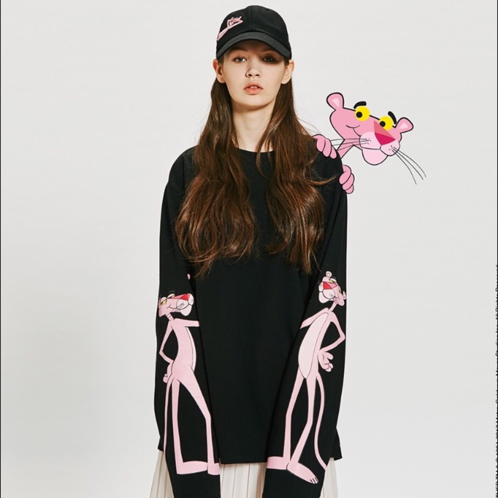 STEREO VINYLS Pink Panther Long Sleeve Black