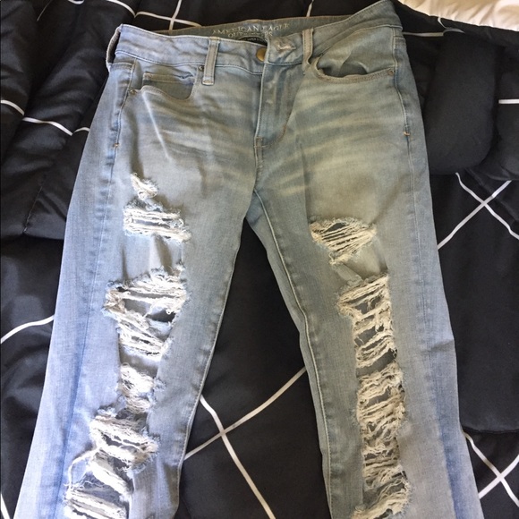 Women's AE 360 Stretch Ripped Jeans - Picture 1 of 3