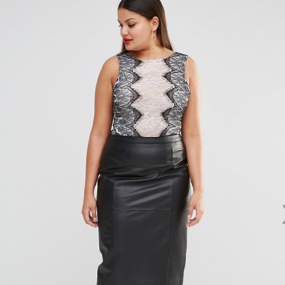 ASOS Lace Black and White Bodysuit