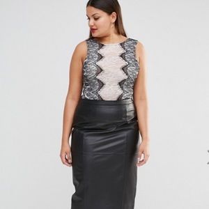 ASOS Lace Black and White Bodysuit