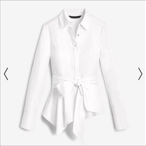 White House Black Market poplin blouse
