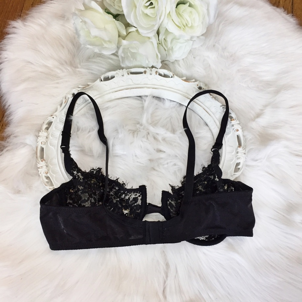 🚫SOLD🚫🌹Vintage Black Unlined Bra - Picture 2 of 4