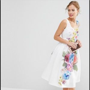 ASOS SALON beautiful floral midi prom dress
