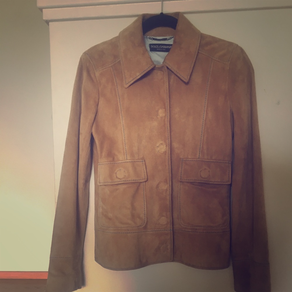 Dolce&Gabbana Beige Suede jacket. Authentic!