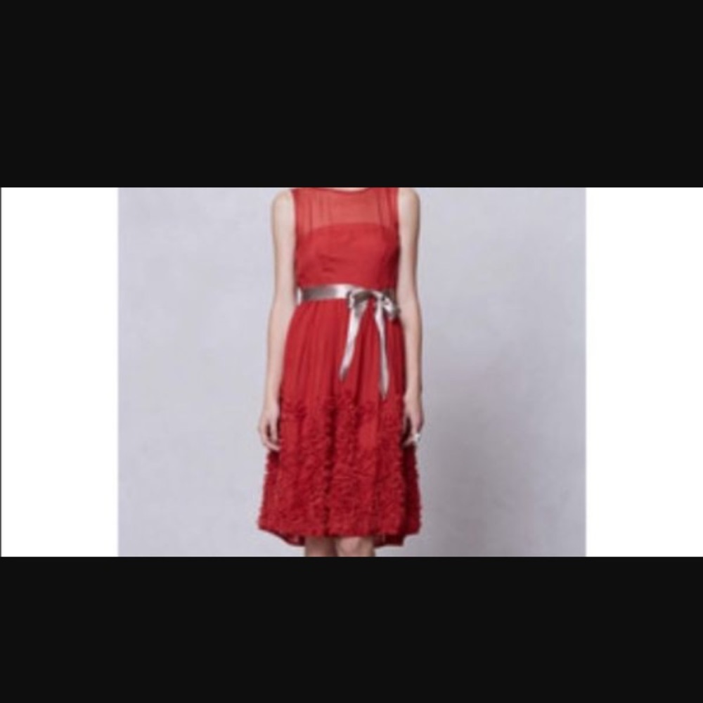 Anthropologie (Tiny Brand) Red Ruffle Dress