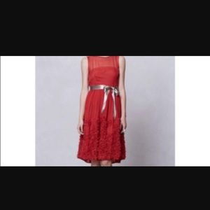 Anthropologie (Tiny Brand) Red Ruffle Dress