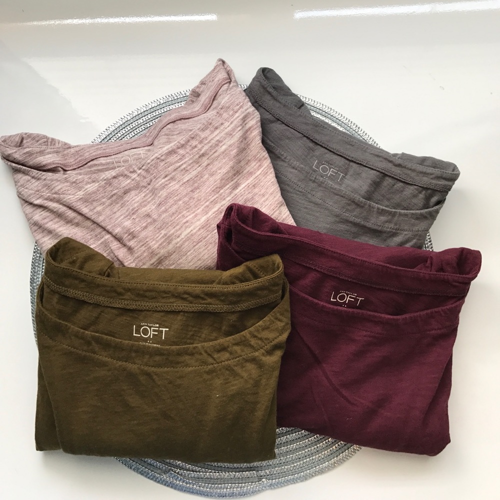 Bundle of 4 Ann Taylor 3/4 sleeve tees