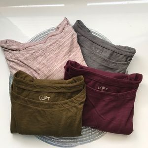 Bundle of 4 Ann Taylor 3/4 sleeve tees