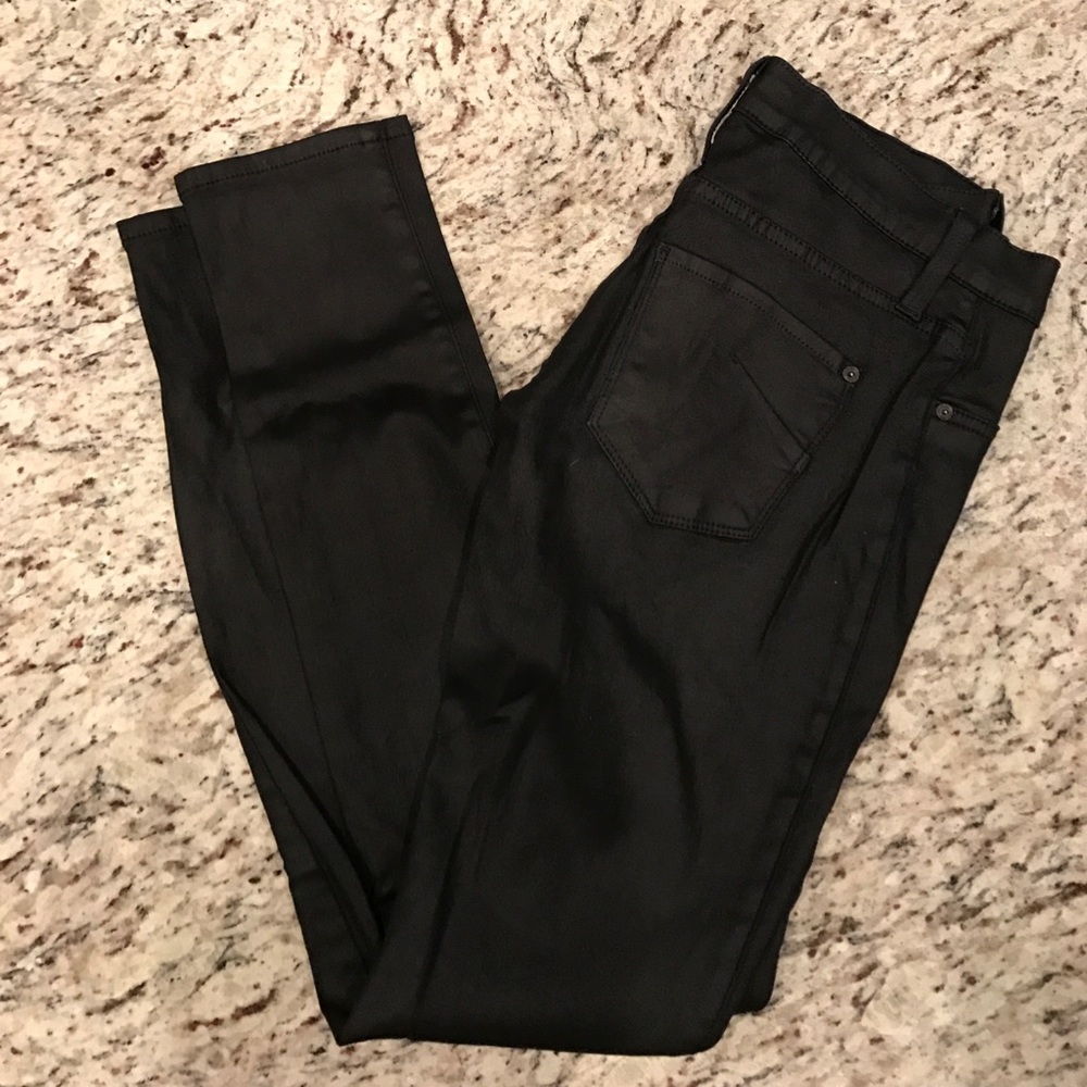 James Jeans black waxed denim