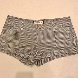 Abercrombie & Fitch Nautical Navy Striped Shorts