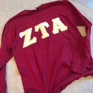 ZTA long sleeved letter shirt