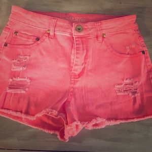 Coral size 10 high waisted shorts