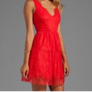 BCBG tiered lace PoppyWillow dress