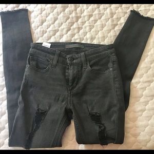 Joe's black distressed jeans size 25