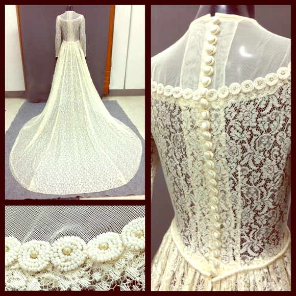 Vintage wedding dress lace. 🚫bundle - Picture 2 of 8