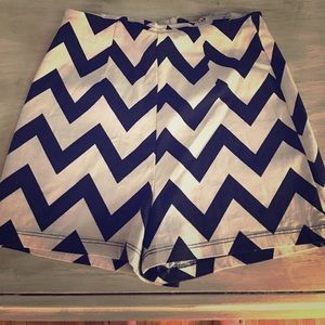 Black and Cream Chevron high waisted shorts