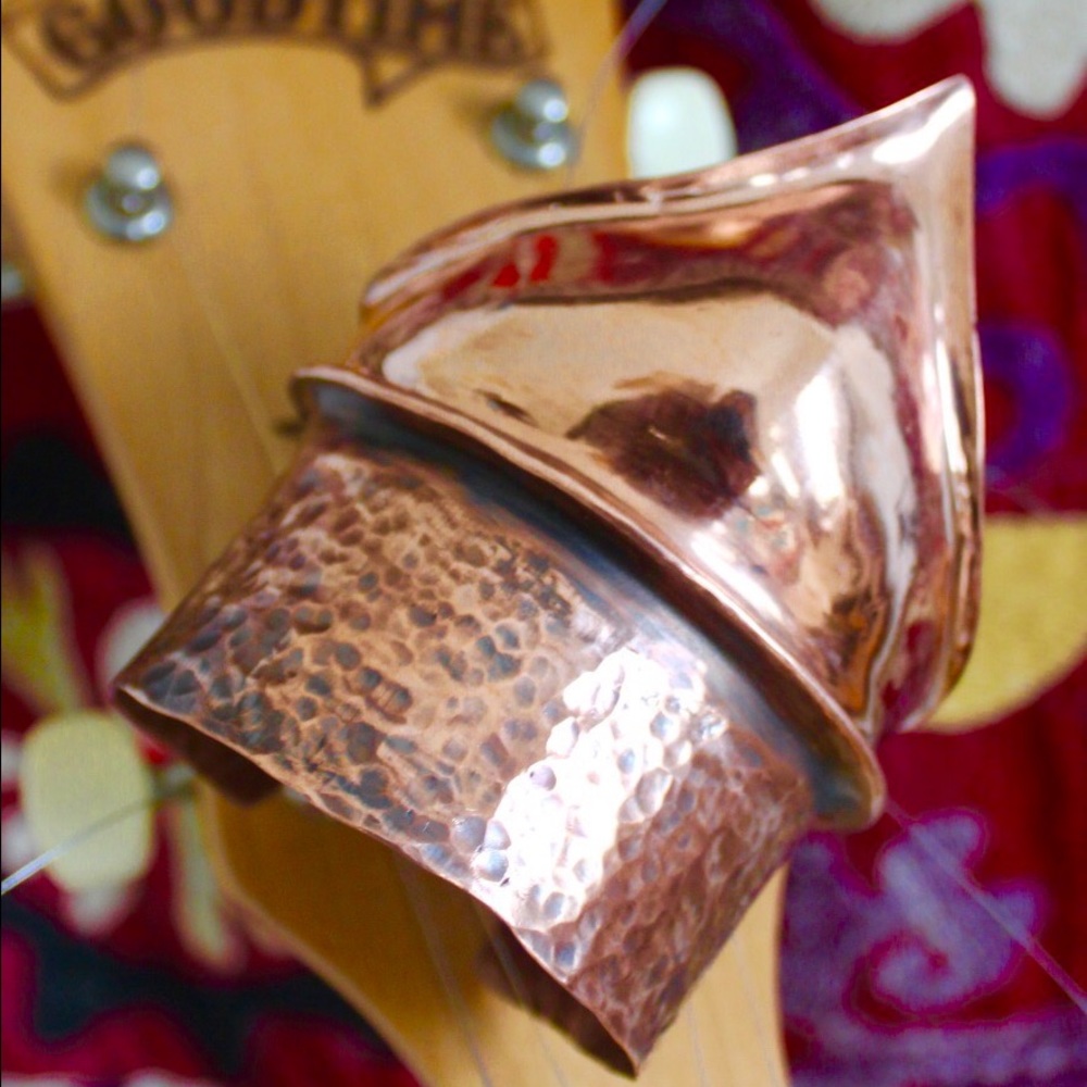 Handmade, fold formed, copper cuff