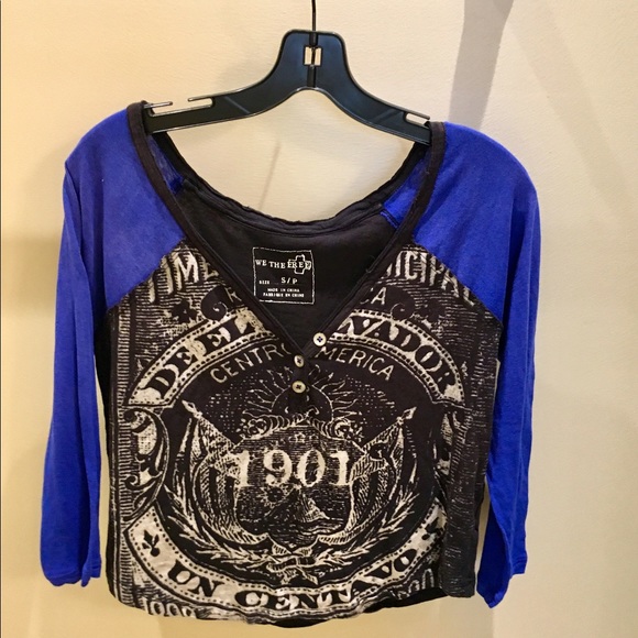 Free People Baseball V-neck - Picture 2 of 3