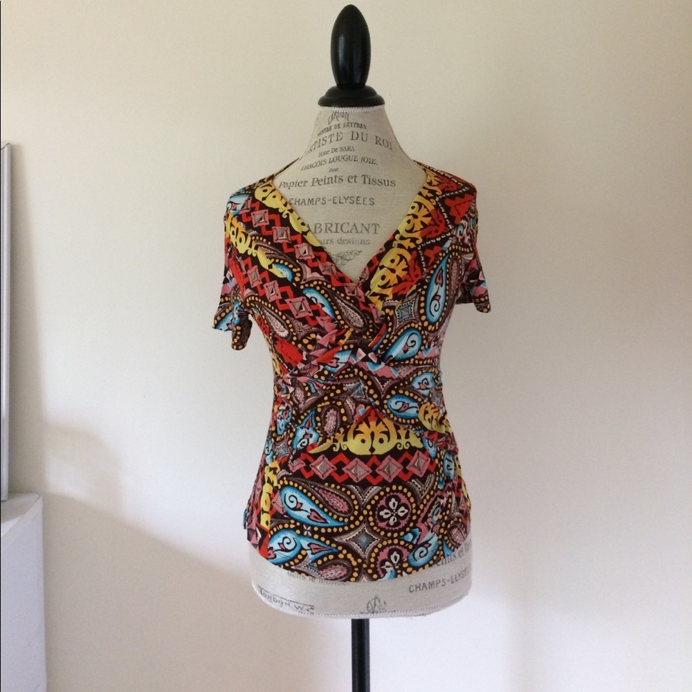 Clark and Gauge Print Top Size Large Petite