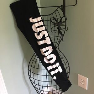 Just Do It. Leggings. Fits a small/ medium