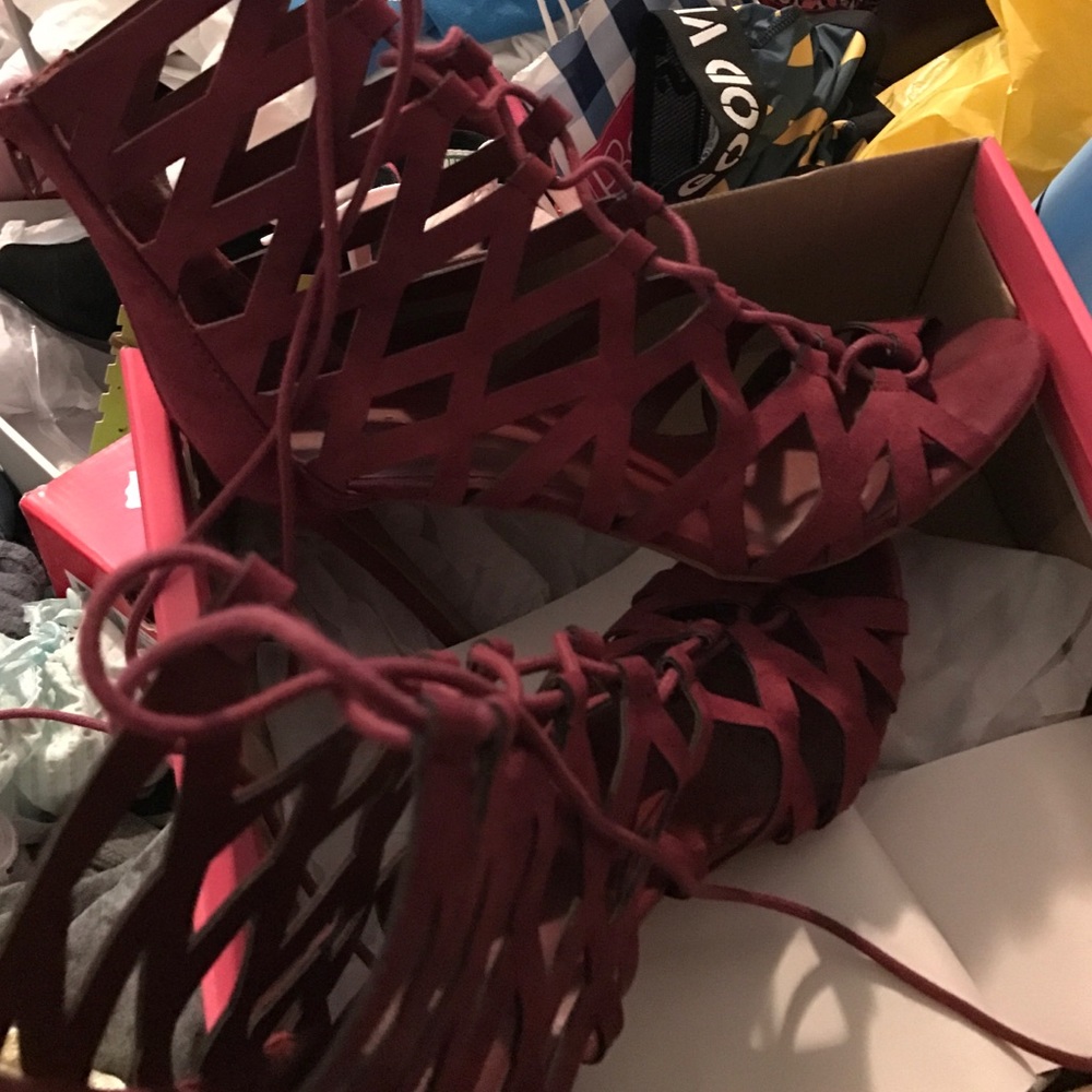 Burgundy Charlotte Russe heels