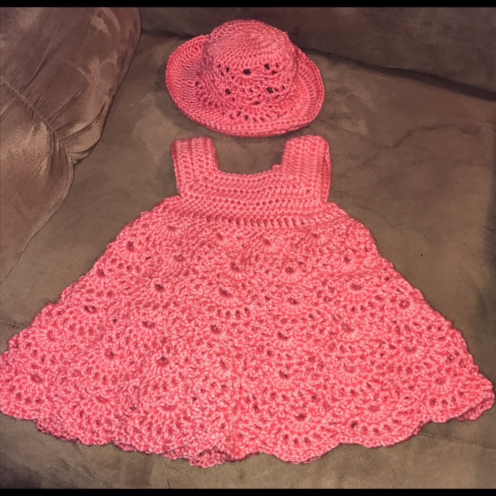 Toddler Dress & Bonnet
